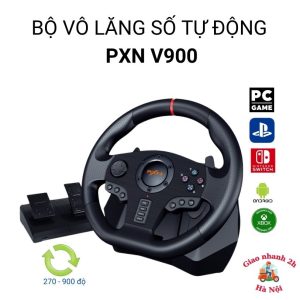 vô lăng PXN V900 vòng quya 900 độ Vô lăng chơi game PXN V900 Gaming Racing Wheel - Vô lăng 270/900 độ, số tự động, Có RUNG hỗ trợ PS3, PS4, Xbox One, Nintendo Switch