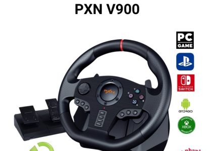 vô lăng PXN V900 vòng quya 900 độ Vô lăng chơi game PXN V900 Gaming Racing Wheel - Vô lăng 270/900 độ, số tự động, Có RUNG hỗ trợ PS3, PS4, Xbox One, Nintendo Switch